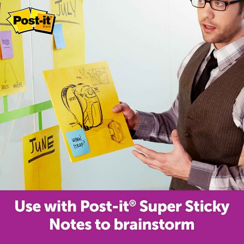Post-it Super Sticky Big Notes, 11 in x 11 in, 1 Pad, 30 Sheets/Pad (BN11) - Pack of 6