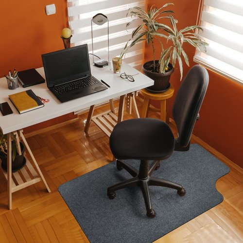 2 Pack Office Rolling Chair Mat for Carpet & Hardwood Floor 36"x48" Desk Chair Mat Extended Lip for Carpeted Floor Rolling Computer Office Chair Protector with Lip-Grey