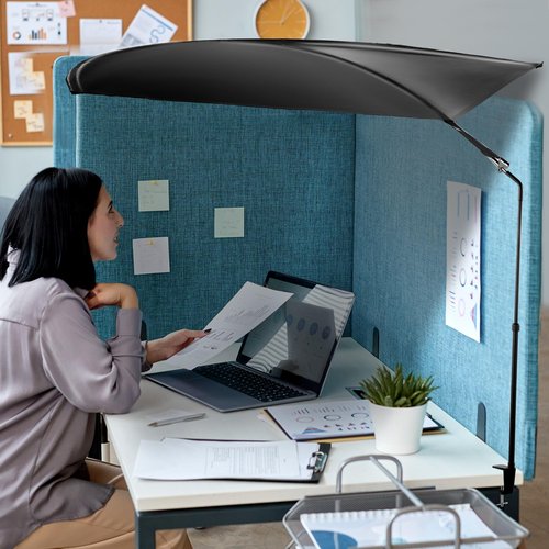 BALAPET Large Office Cubicle and Desk Shade, 360-Degree Swivel Adjustable Position Cubicle Light Shield, Designed for Light Sensitive Worker, Ideal Shade for Office Cubicles and Desks