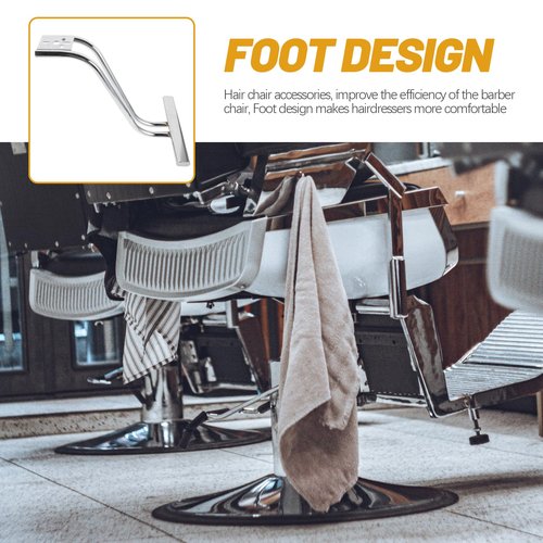 Hemoton Heavy Duty Salon Chair Footrest - Hairdressing Foot Rest, Stainless Steel Replacement Pedal, Barber Chair Part, Attachment Footplates, Salon Accessory