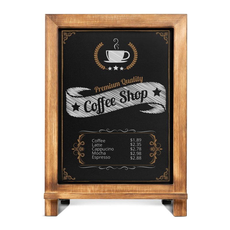 Rustic Torched Tabletop Chalkboard Sign/Hanging Magnetic Wall Chalkboard/Small Countertop Chalkboard Easel/Kitchen Countertop Memo Board / 12" x 17" in. Weddings, Birthdays, Baby Announcements