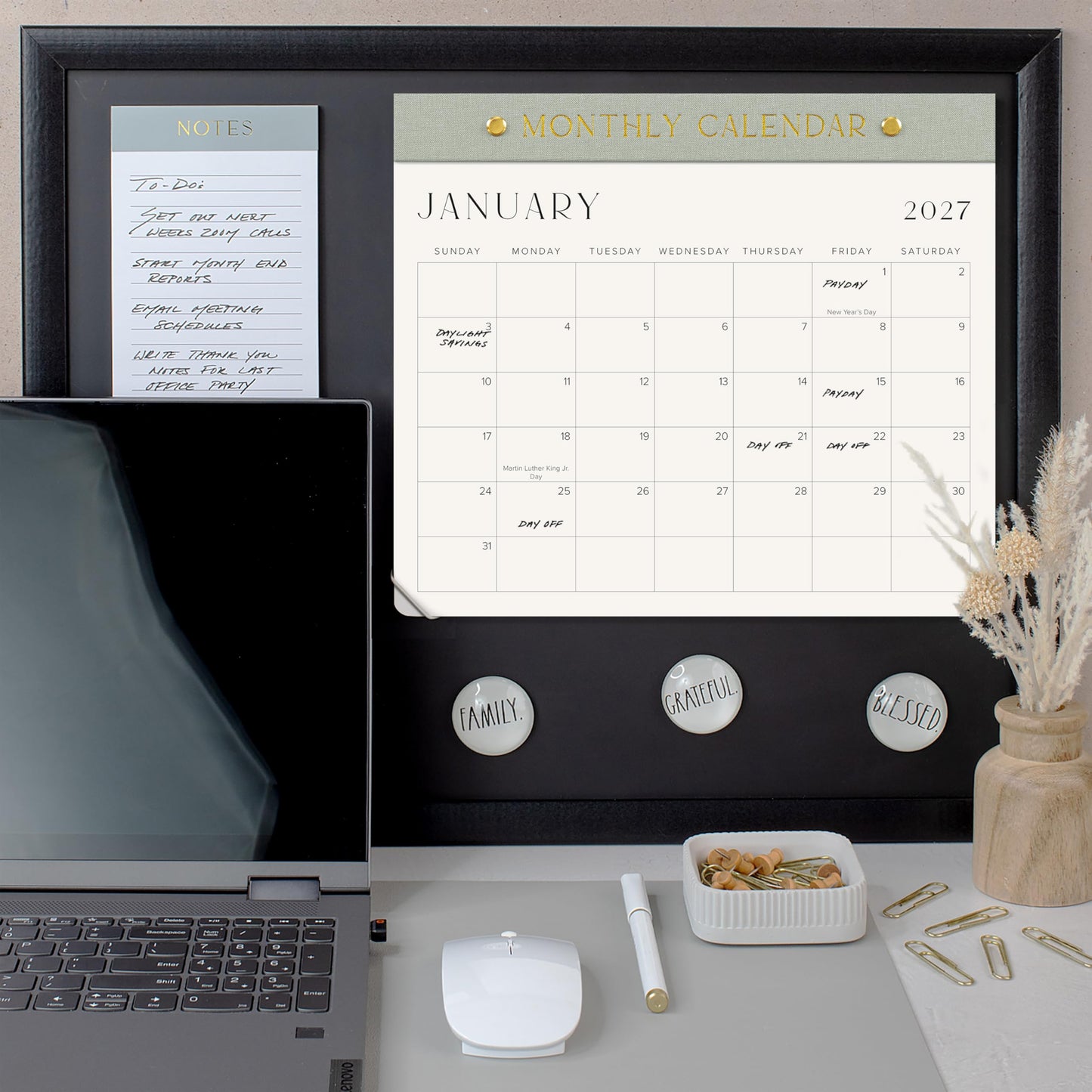 Beautiful 2026 Magnetic Fridge Calendar - Runs From Jan 2026 Until July 2027 - The Perfect Monthly Refrigerator Calendar for Easy Organizing