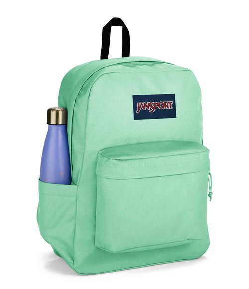 JanSport SuperBreak Plus Backpack with Padded 15-inch Laptop Sleeve and Integrated Bottle Pocket - Spacious and Durable Daypack for Work and Travel - Mint Chip