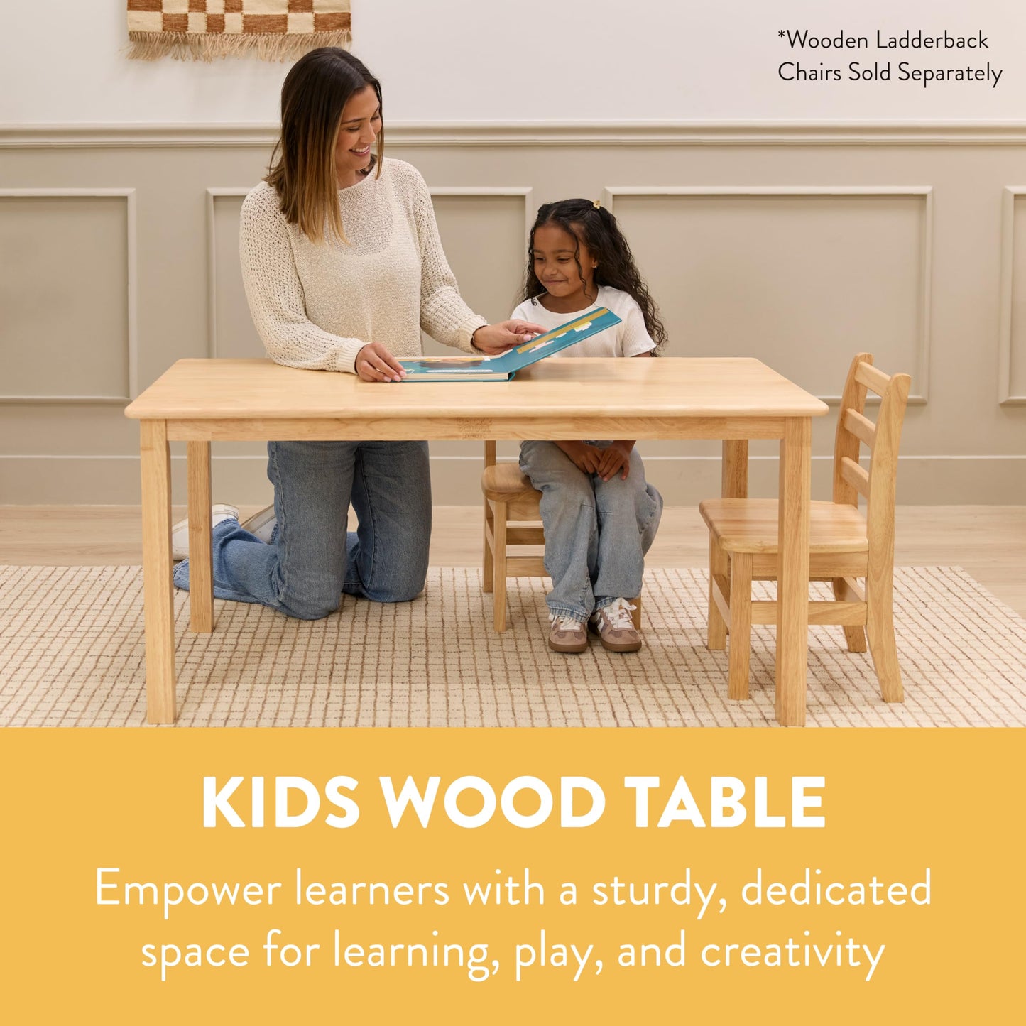 Back2School Express Wooden Activity Table, Kids Furniture, Natural