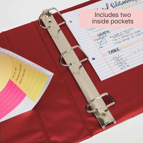 BAZIC Products 3 Ring Binder 2" View Binders Slant D Ring Organizer - Burgundy, Hold 480 Sheets Paper, for School Office Home, 12-Count