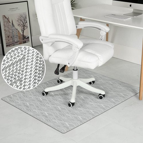 RccugmatS Chair Mat for Hardwood & Tile Floor, 36" x 48" Heavy Duty Office Chair Mat for Rolling Chairs, Anti Slip, Computer Desk Chair mat, Floor Protector for Home Office, White & Grey