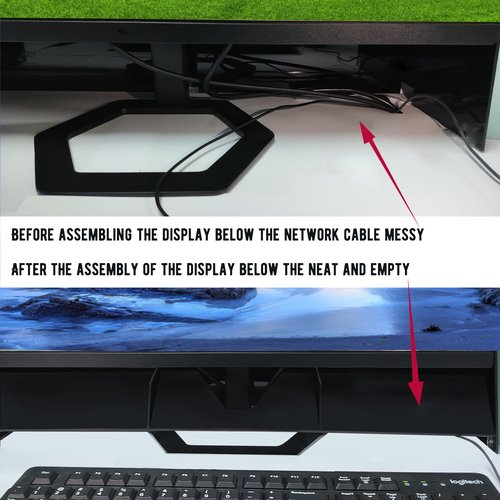 DPYSG_TO External Case for Desktop Monitor - Desk Organizer - Acrylic Organizer for All Small Office Storage Items (Straight Edge, 11 inch)