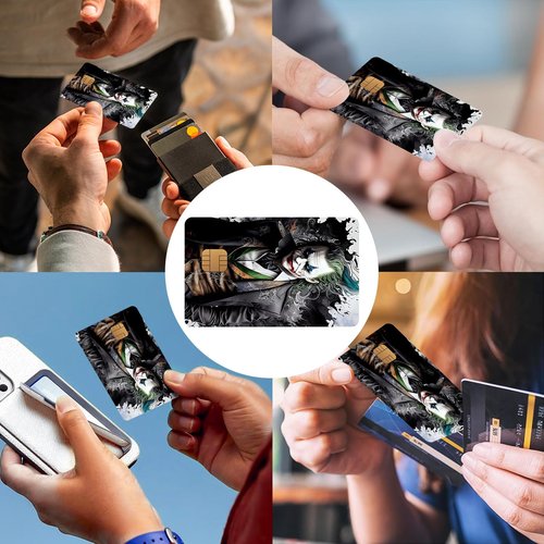 credit card skin,Debit card stickers,For keys, debit cards, credit cards, bank cards 4-piece set,Movie character stickers (B)
