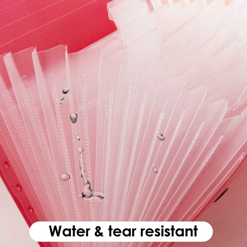 BAZIC Products Expanding File Folder 13 Pockets, Coupon Size Plastic File Folders w/Color Tabs Pocket, Home Office Supplies, Check Bills Receipts Organizer, 24-Pack