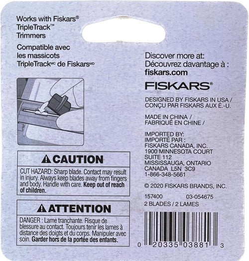 Fiskars Titanium TripleTrack Replacement Cutting Blades - High Profile | 2 Pack
