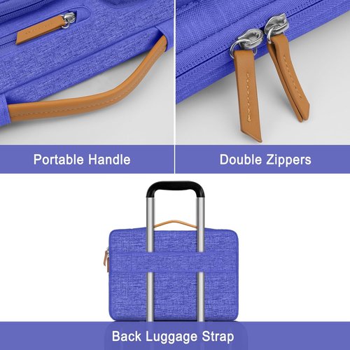 MOSISO 360 Protective Laptop Case - 13.3 Inch Sleeve for MacBook Air/Pro & More | Royal Blue with 4 Pockets