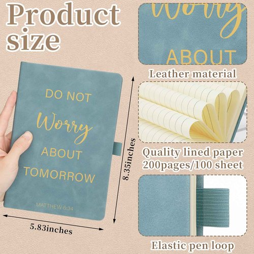 Thenshop 20 Pcs Christmas Christian Gifts Bulk 10pcs Pastel Leather Christian Journals for Women Bible Leather Notebooks with 10pcs Neutral Pens Inspirational A5 Prayer Journals for Women Church Gift