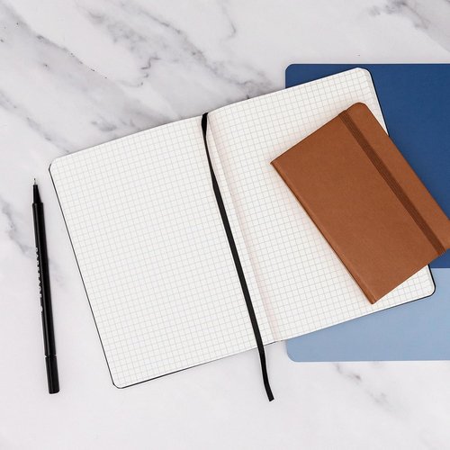 PAPERAGE Graph Paper Journal - Medium 5.6" x 8" | 160 Pages of 100 GSM Thick Hardcover for Work & School