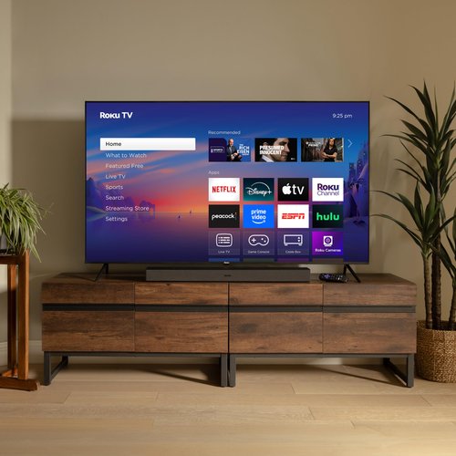 Roku Smart TV 2025 – 55-Inch Select Series, 4K HDR TV – Roku TV with Enhanced Voice Remote – Flat Screen LED Television with Wi-Fi for Streaming Live Local News, Sports, Family Entertainment