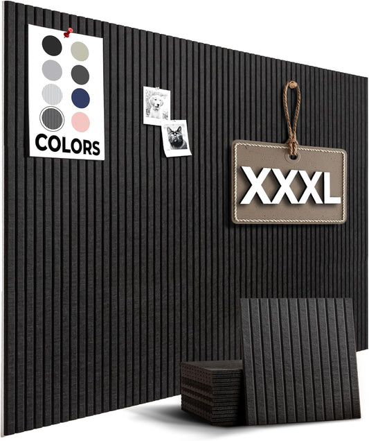 WALLHERO Large Bulletin Board - 59"x36" Tack Board | 15 Pack Cork Board Alternative for Walls