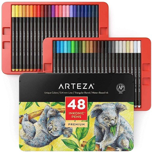 ARTEZA Fineliners and Markers Bundle for Coloring, Calligraphy, Sketching, Doodling, Drawing, Journaling, Hand Lettering & Painting
