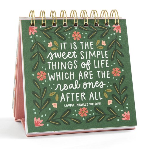 52 Weeks of Happy Quotes Desk Flip Calendar by Pippi Post, Office Desk Decor for Women, Aesthetic Cute Accessories, Positive Affirmations Decorations, Motivational and Inspirational Gifts for Women
