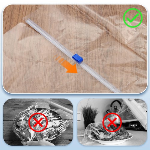 PATIKIL 12pcs Plastic Wrap Cutter, 19in Plastic Wrap Slide Cutter Self Adhesive Installation Replacement for Aluminum Foil Wax Paper Parchment Paper Wrap Dispenser, White