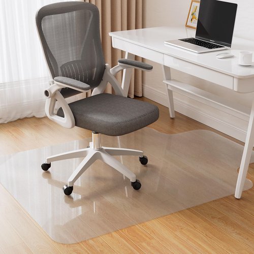Delamu Office Chair Mat for Hardwood Floor, 36"×48" Clear Desk Chair Mat for Rolling Chairs, Computer Gaming Desk Mat, Floor Protector for Office & Home, Not for Carpet