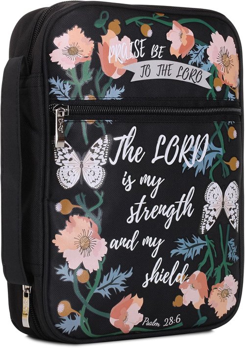 Mr. Pen Bible Cover Case - Durable Carrying Bag with Handle & Zipper Pocket | Black, Ideal Christian Gift