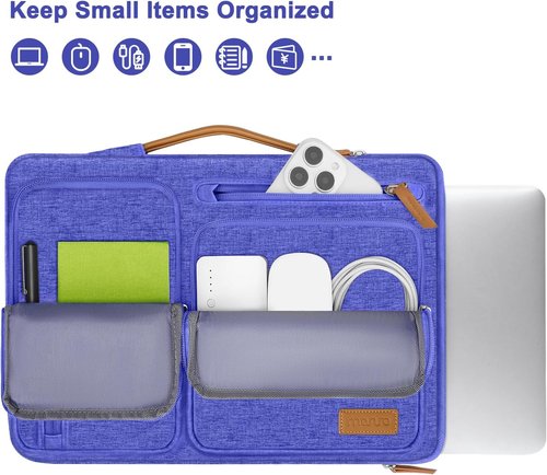 MOSISO 360 Protective Laptop Case - 13.3 Inch Sleeve for MacBook Air/Pro & More | Royal Blue with 4 Pockets
