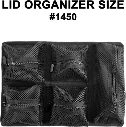 LAFENLIN Lid Organizer for Pelican 1450 Case - 5-Pocket Thick Mesh for Photographers & Divers, No Tools Needed