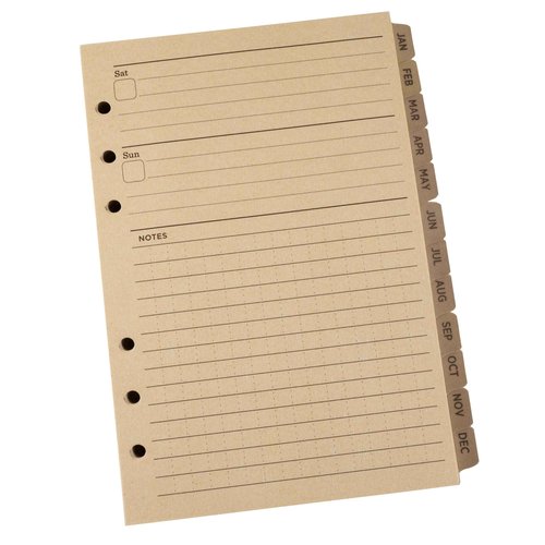 Rite In The Rain Weatherproof Weekly Calendar Set, 5" x 7", Tan Sheets, 65 Weeks (No. 9260W)