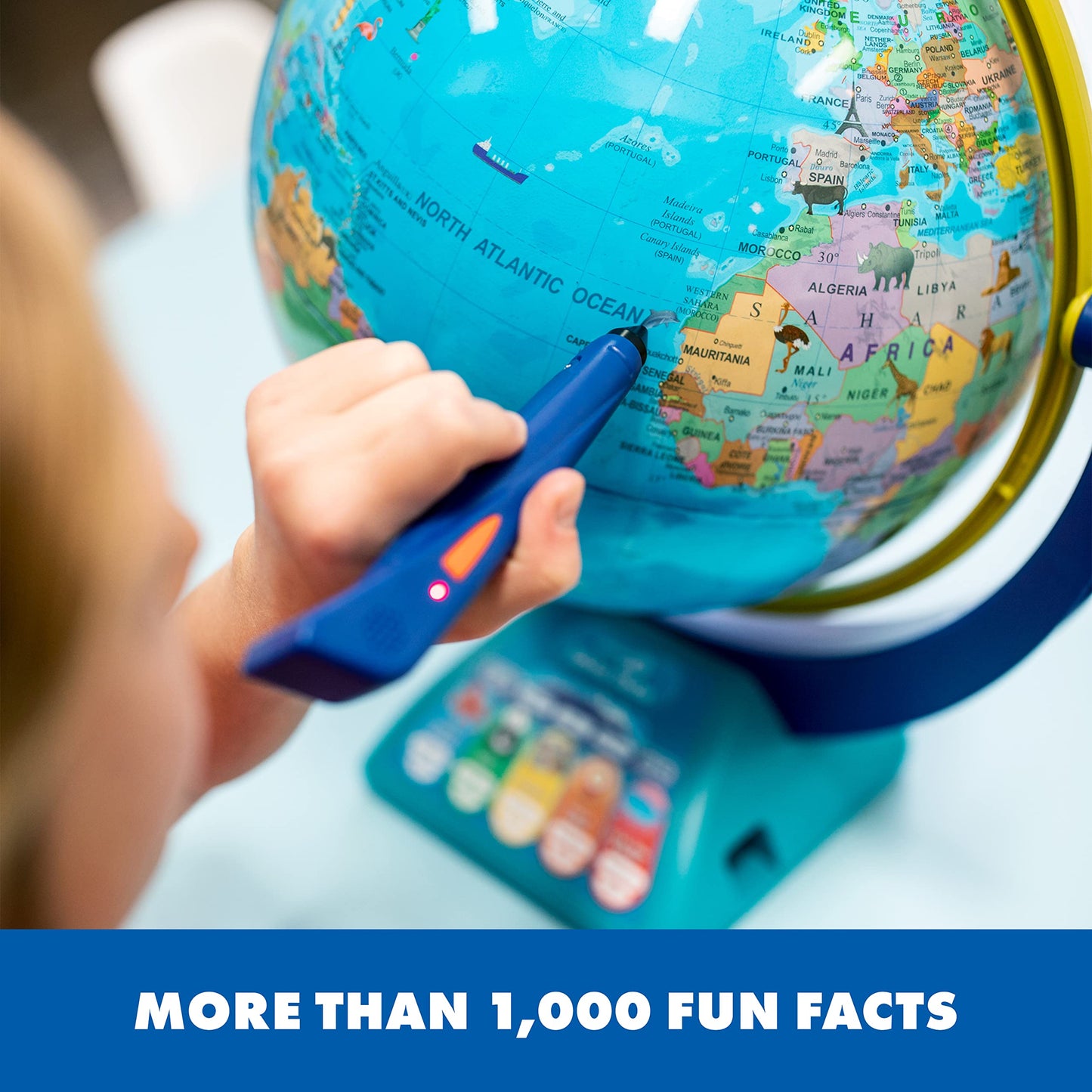 Educational Insights GeoSafari Talking Globe - Interactive Globe for Kids Ages 4-8, Learning Geography for Kids, Electronic Learning & Education Toys, Interactive World Map Featuring Bindi Irwin