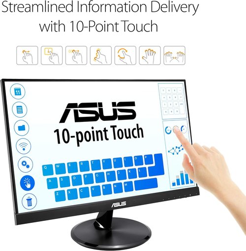 ASUS VT229H 21.5" 1080P IPS Touchscreen Monitor - Eye Care Technology | HDMI & VGA Connectivity