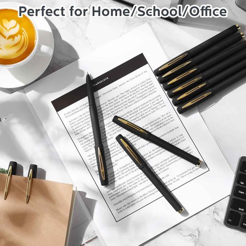Outus 150 Pcs Black Gel Ink Pens Rollerball Pens Bulk 0.5mm Black Pen Bulk Ultra Fine Point Roller Ball Pens Gel Pens for Office, School, Writing, Taking Notes, Sketching