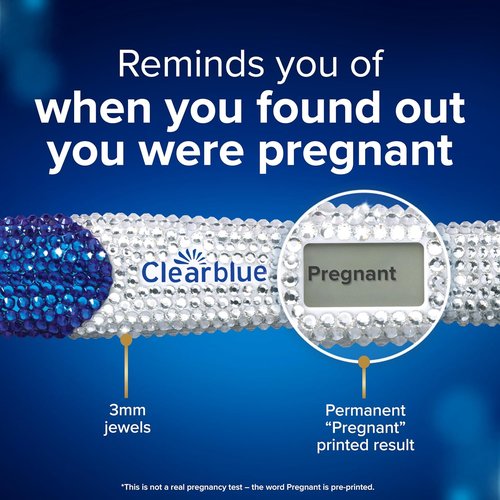 Clearblue Bedazzled Pregnancy Announcement Keepsake Stick - Unique Reminder for Social Media Sharing