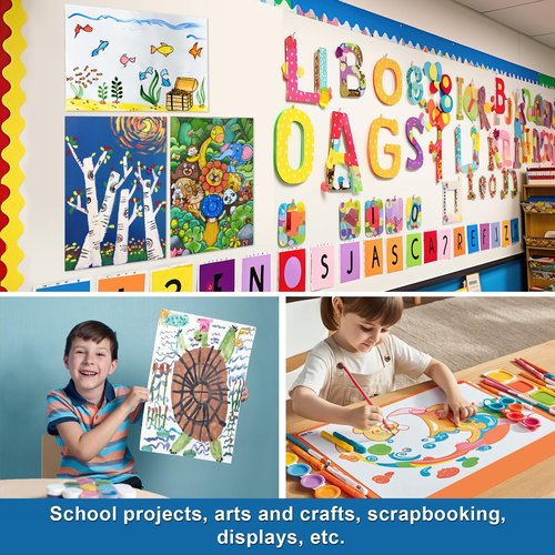 10 Pcs 12" x 18" Poster Board White Poster Board Paper Bulk 250 GSM Thickness Vision Boards Smart PosterBoard for Drawing School Arts Craft Projects Presentations Scrapbooking Blank Graphic Display