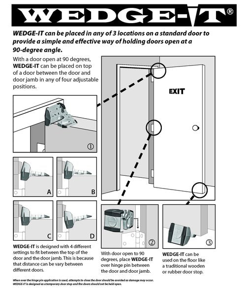 Wedge-It - The Ultimate Door Stop - Red (4-Pack)