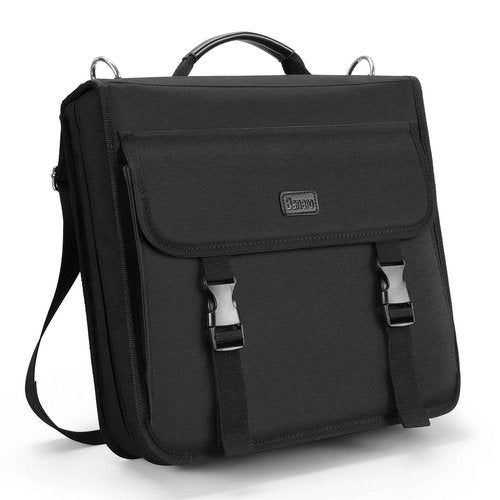 Banero 3" D-Ring Zipper Binder with 700+ Sheets Capacity, 3-Ring Zip Up Binder with Shoulder Strap for School, College, Office, Compatible with 13" MacBook & 12.9" Tablet (Black)