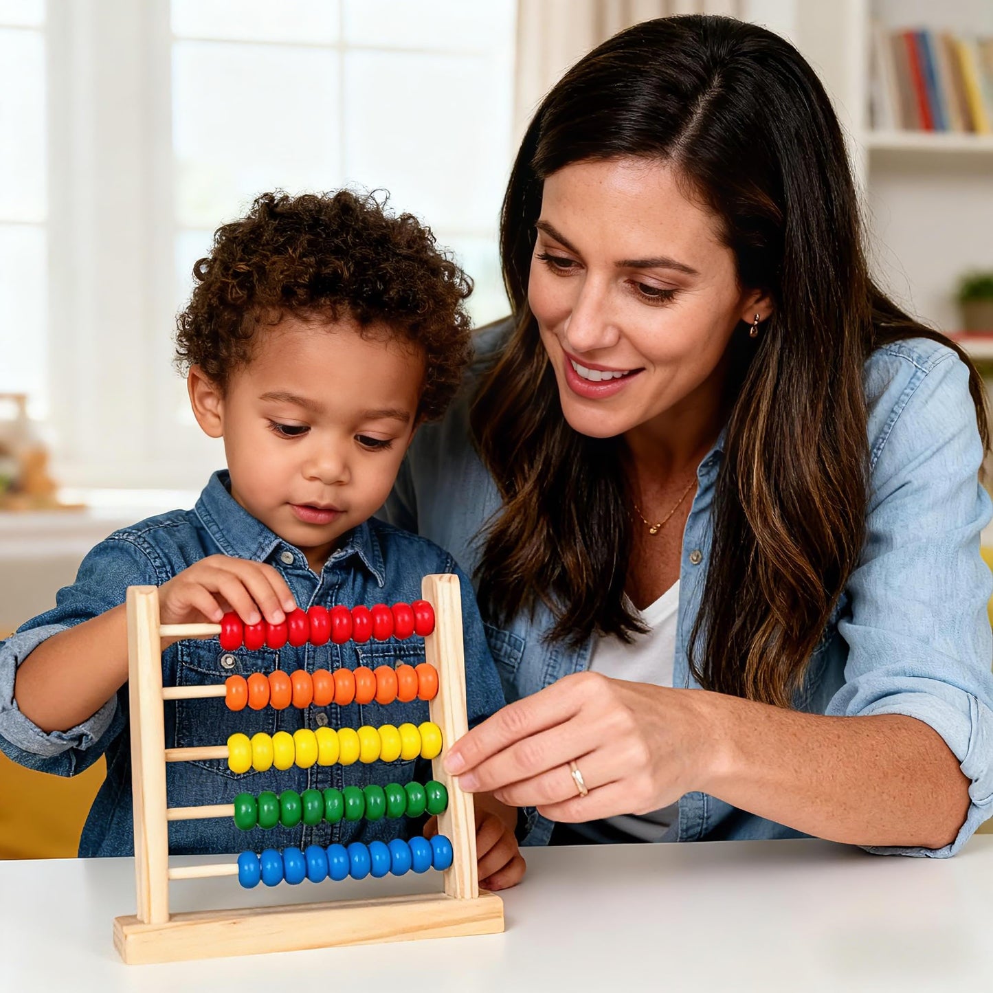 MAGIKON Miniature Counting Frame,5 Rows,Learning Mathematics Abacus