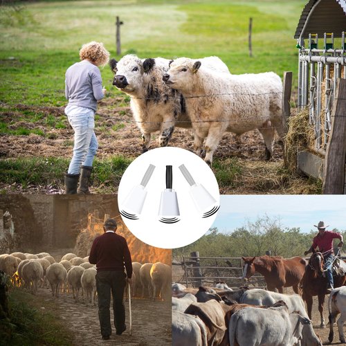 8’’ Steel Cow Bell with Handle, Noise Maker Cowbell, Cheering Loud Hand Call Bell for Sport Events Football Soccer Hockey Baseball Basketball Games Party Concert Graduations School Wedding Farm Ranch