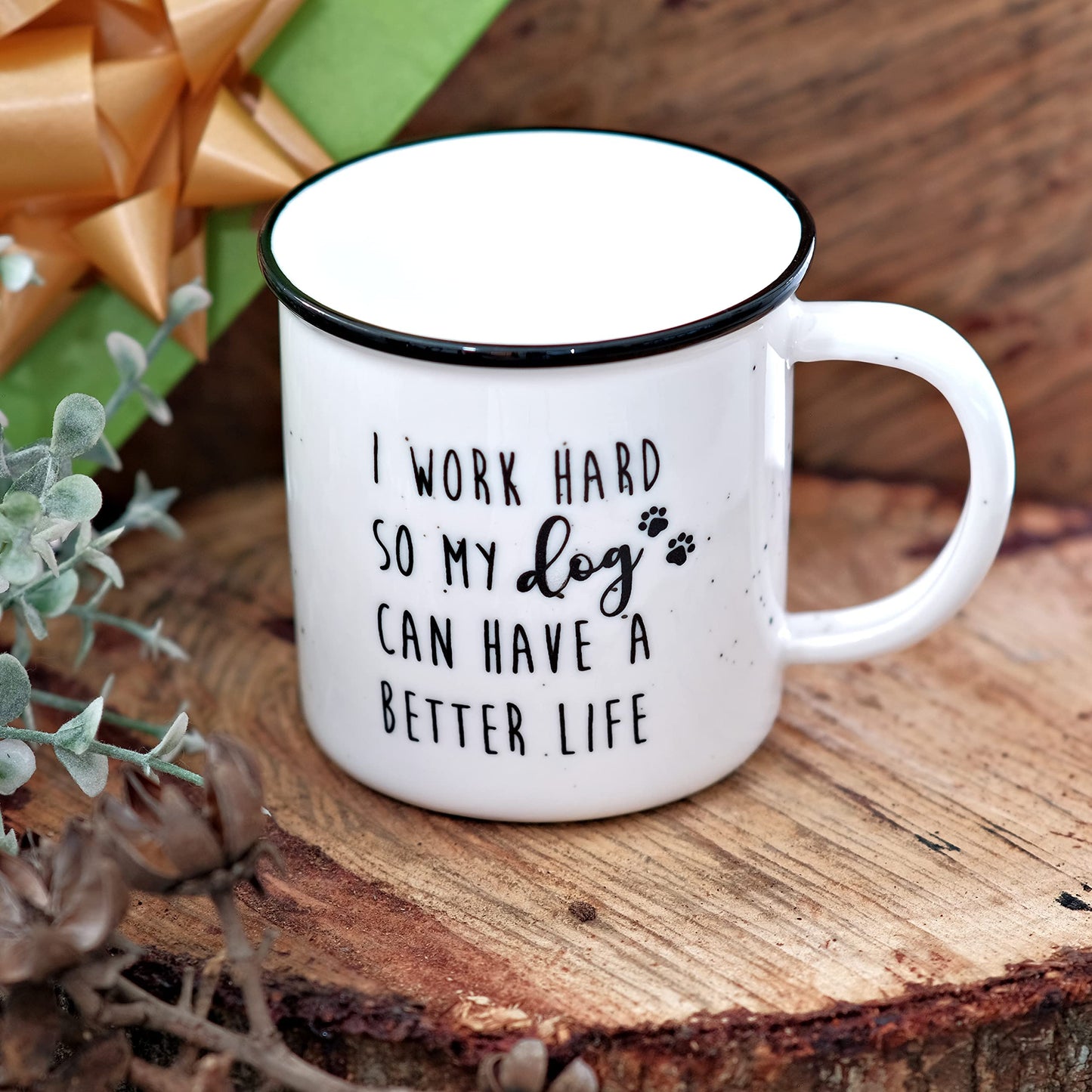 MAINEVENT I Work Hard So My Dog Can Have A Better Life Mug 11 Ounce Ceramic Coffee Mug, Gifts For Dog Lover Cup