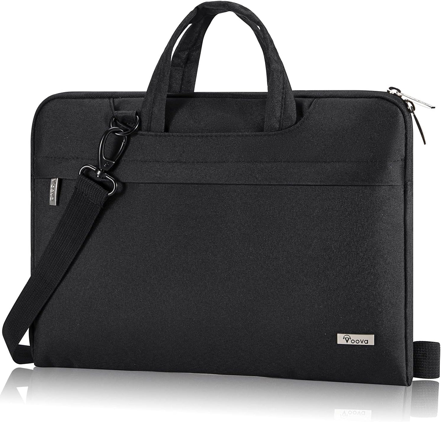 Voova Waterproof Laptop Bag - 13-14 Inch Computer Sleeve with Shoulder Straps & Handle | Black