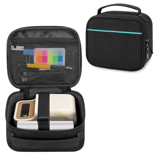 CURMIO Label Maker Carrying Case Compatible with NIIMBOT B21 / B1, Empty Storage Holder Bag for Printer Labels, USB Cable, Battery, Bag Only