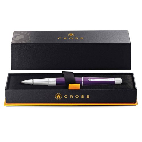 Cross Beverly Refillable Gel Ink Rollerball Pen, Medium Rollerball, Includes Premium Gift Box - Purple Lacquer