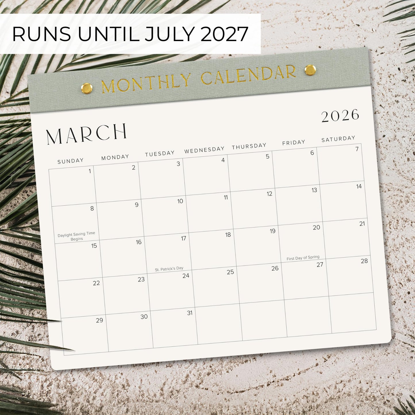 Beautiful 2026 Magnetic Fridge Calendar - Runs From Jan 2026 Until July 2027 - The Perfect Monthly Refrigerator Calendar for Easy Organizing