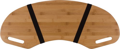 30.5" Wood Curved Lap Desk Table Tray with Handles for Laptop by Trademark Innovations (Pine)