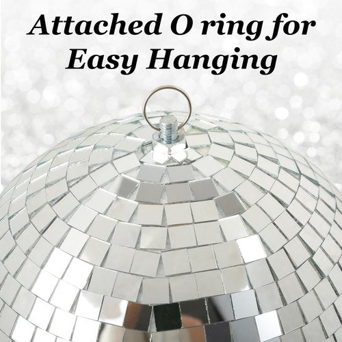 NuLink 8" Disco Ball Decor Hanging Mirror Ball for Big Party Decorations Wedding Home