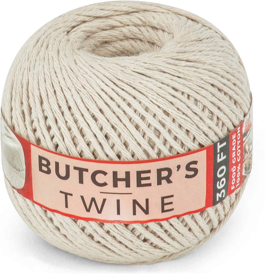SteadMax Butchers Twine - 360 Ft Unbleached 100% Natural Cotton String for Cooking & Crafting | Durable & Easy Dispensing