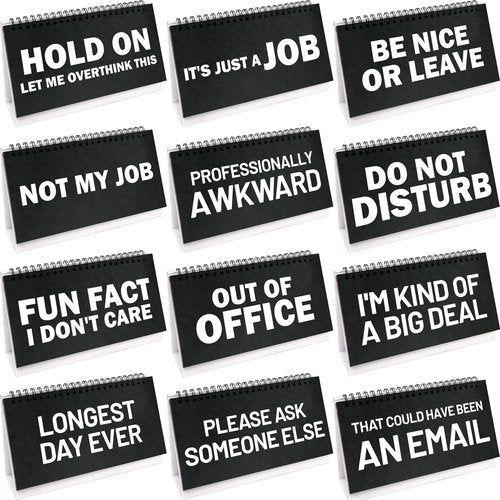 Funny Desk Signs 30 Flip Snarky Messages Desktop Work Accessories Favor for Coworker Colleague Gag Gift Supplies
