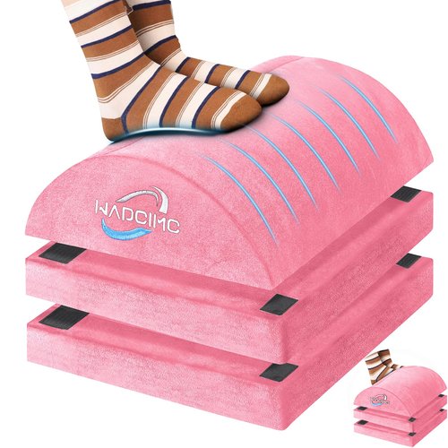WADCIMC Foot Rest for Under Desk at Work, Warmer Feet Pocket Footrest,Foot Stool with Washable Cover,Comfortable Footrest with 3 Adjustable Heights, for Office Gaming Chair, for Leg Support, XL(18IN)