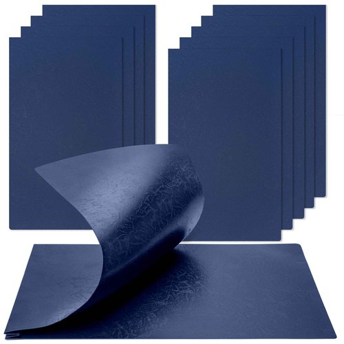 11x17 Folder, Pressboard Report Covers. 10 Pack Professional Blueprint Binders with 3-Inch Fastener, 500-Sheet Capacity. Large Format Document Organizer Storage for Tabloid Size (Midnight Blue)