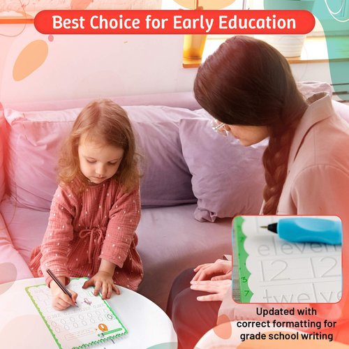 Grooved Writing Books for Kids 3-5, 6-10 with Positive Affirmations & Mindfulness; Magic Grooved Writing Practice for Kids; Teacher Must Haves for Preschool, Kindergarten or Elementary Kids Books.