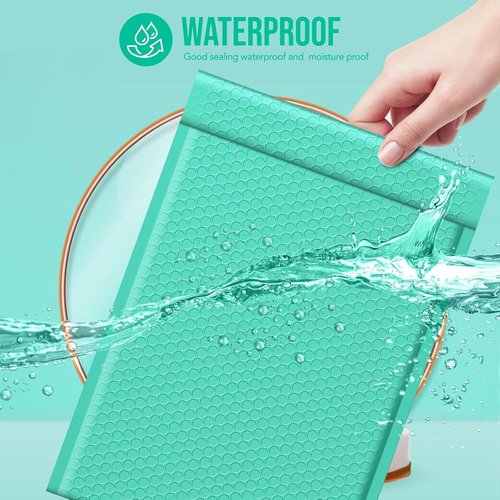 Fuxury Bubble Mailers - Teal Padded Envelopes 10.5x16" | Strong Adhesion for Safe Shipping - 3750 Pack