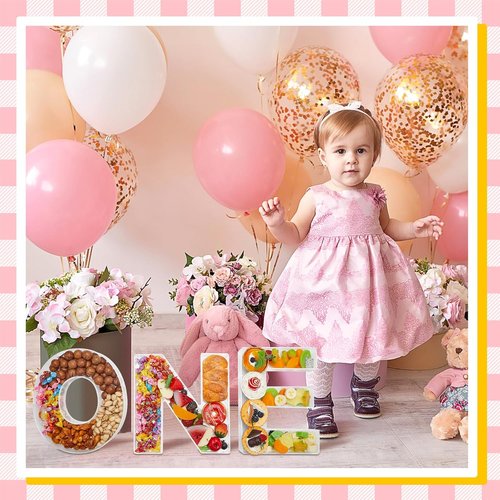 DoubleFill 10'' Acrylic Charcuterie Letters - Fillable 3 Pcs Set for Baby Shower & Birthday Party